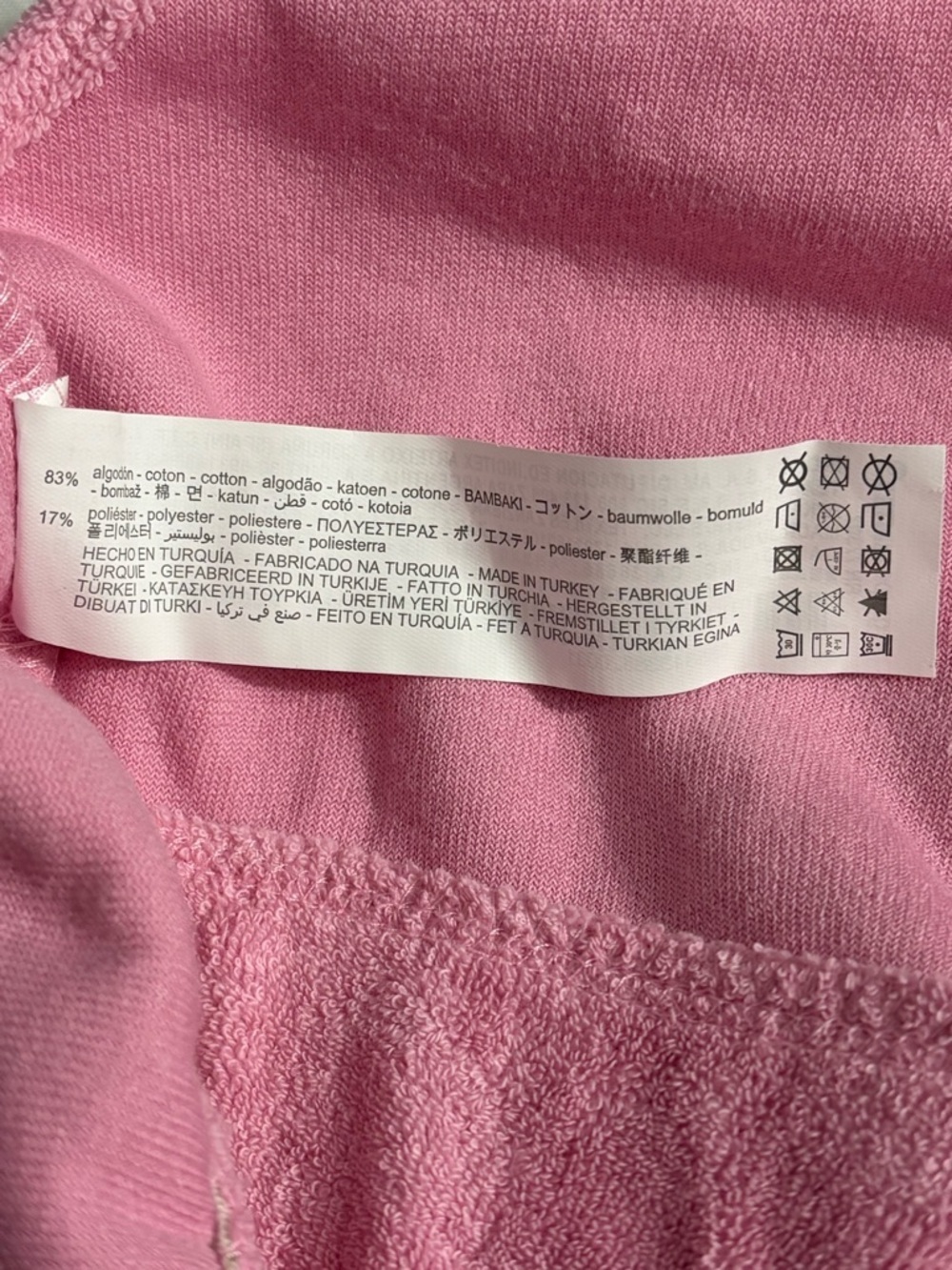 ZARA Pink Terry Bralette — Soft Stretch Tank Style. Size M. New - Picture 11 of 11